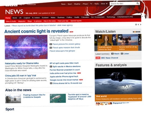 New design for the BBC News site